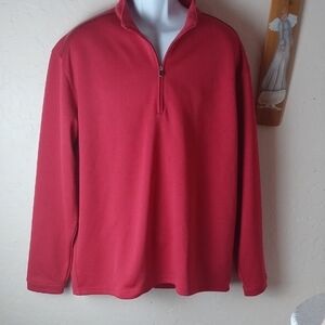 Pebble Beach Red Zip Up Sweater